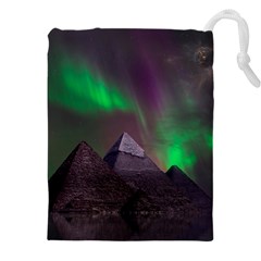 Fantasy Pyramid Mystic Space Drawstring Pouch (5xl) by Wegoenart
