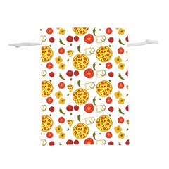 Illustration Pizza Background Vegetable Lightweight Drawstring Pouch (l) by Ravend