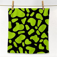 Neon Green Cow Spots Face Towel by ConteMonfrey