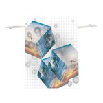 Cubes 3d Mockup Dots Game Cutout Lightweight Drawstring Pouch (M) Back