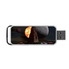 Eye Of Sauron Space Mushroom Moon Portable Usb Flash (one Side) by Wegoenart