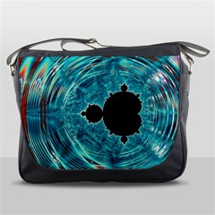 Mandelbrot Apple Fractal Abstract Messenger Bag by Wegoenart