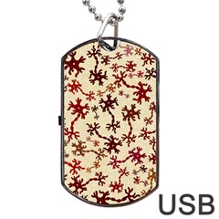 Neuron Nerve Cell Neurology Dog Tag Usb Flash (two Sides) by Ravend