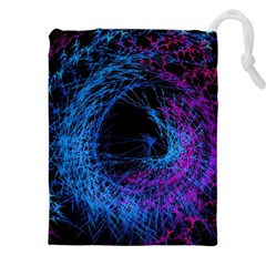 Symmetry Awesome 3d Digital Art Graphic Pattern Vortex Drawstring Pouch (4xl) by danenraven