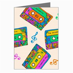 Seamless Pattern With Colorful Cassettes Hippie Style Doodle Musical Texture Wrapping Fabric Vector Greeting Card by Ravend