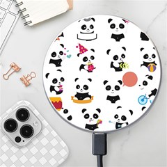Playing-pandas-cartoons Wireless Charger by Jancukart