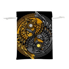 Yin-yang-owl-doodle-ornament-illustration Lightweight Drawstring Pouch (m) by Jancukart