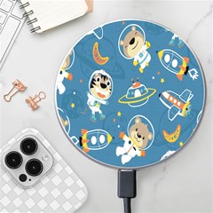 Seamless-pattern-funny-astronaut-outer-space-transportation Wireless Charger by Jancukart