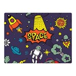 Vector Flat Space Design Background Double Sided Flano Blanket (Mini)  35 x27  Blanket Back