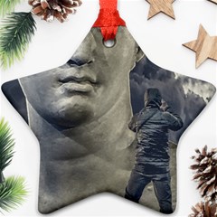 Men Taking Photos Of Greek Goddess Ornament (star) by dflcprintsclothing