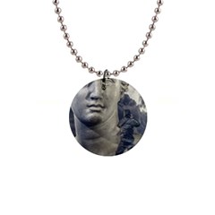 Men Taking Photos Of Greek Goddess 1  Button Necklace by dflcprintsclothing