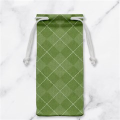 Discreet Green Tea Plaids Jewelry Bag by ConteMonfrey