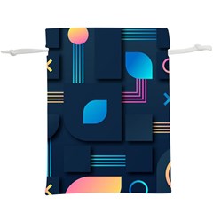 Gradient Geometric Shapes Dark Background  Lightweight Drawstring Pouch (xl) by Wegoenart