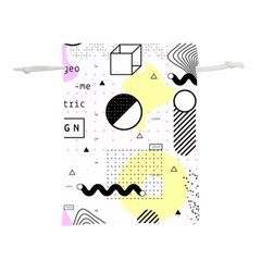 Graphic-design-geometric-background Lightweight Drawstring Pouch (s) by Wegoenart
