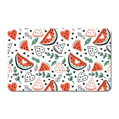 Seamless-vector-pattern-with-watermelons-mint Magnet (rectangular) by Wegoenart