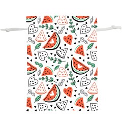 Seamless-vector-pattern-with-watermelons-mint  Lightweight Drawstring Pouch (xl) by Wegoenart