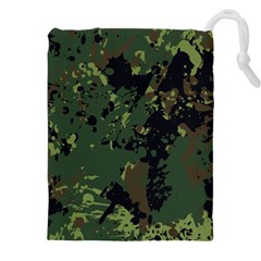 Military Background Grunge Drawstring Pouch (4xl) by Wegoenart
