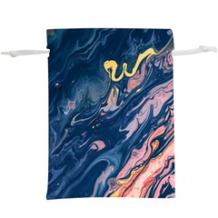 Liquid Abstract Paint Texture  Lightweight Drawstring Pouch (xl) by Wegoenart