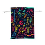Sketch-graphic-illustration Lightweight Drawstring Pouch (L) Back