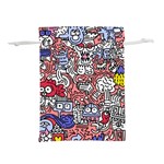 Hand-drawn-vector-illustration-doodle-funny-world-illustrator-line-tools-drawing-flat-design Lightweight Drawstring Pouch (L) Back
