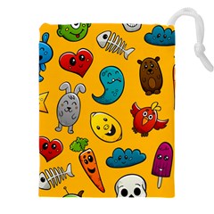 Graffiti Characters Seamless Ornament Drawstring Pouch (5xl) by Wegoenart
