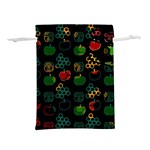 Apples Honey Honeycombs Pattern Lightweight Drawstring Pouch (M) Back