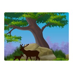 Nature Background Illustration Landscape Double Sided Flano Blanket (mini)  by Wegoenart