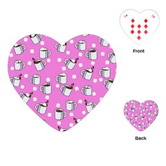 Coffee Chocolate Milk Drink Hot Playing Cards Single Design (heart) by Wegoenart