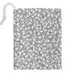 Bacterias Drawing Black And White Pattern Drawstring Pouch (4XL) Back