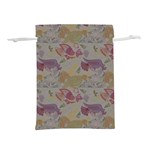 Pattern Armenian birds Lightweight Drawstring Pouch (L) Front