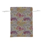 Pattern Armenian birds Lightweight Drawstring Pouch (L) Back
