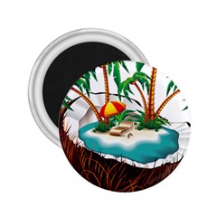 Coconut And Holiday Beach Food 2 25  Magnets by Jancukart