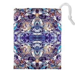 Amethyst Repeats Drawstring Pouch (5xl) by kaleidomarblingart