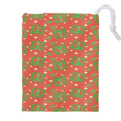 Christmas Textur Drawstring Pouch (4xl) by artworkshop