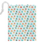 Christmas textur Drawstring Pouch (4XL) Back
