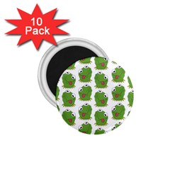 Kermit The Frog Pattern 1 75  Magnets (10 Pack)  by Valentinaart