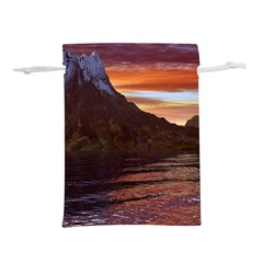 Sunset Island Tropical Sea Ocean Water Travel Lightweight Drawstring Pouch (m) by danenraven