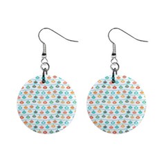 X Mas Texture Pack 2 Mini Button Earrings by artworkshop