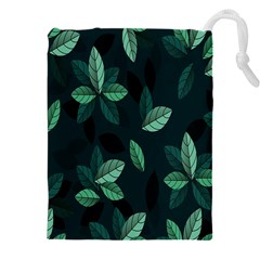 Leaves Pattern Drawstring Pouch (5xl) by artworkshop
