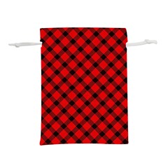 Lumberjack Plaid Lightweight Drawstring Pouch (l) by artworkshop