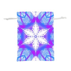 Snowflake Kaleidoscope Template Background Lightweight Drawstring Pouch (s) by Ravend