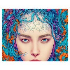 Pepper Colors Girl Flano Blanket (medium) by Sparkle