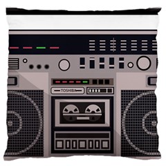 Cassette Recorder 80s Music Stereo Large Flano Cushion Case (one Side) by Pakemis