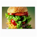 Hamburger Cheeseburger Burger 3d Render Snack Postcard 4 x 6  (Pkg of 10) Front