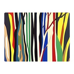 Abstract Trees Colorful Artwork Woods Double Sided Flano Blanket (mini) by Pakemis