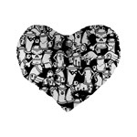 Graffiti Spray Can Characters Seamless Pattern Standard 16  Premium Flano Heart Shape Cushions Back