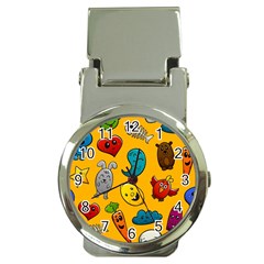 Graffiti Characters Seamless Ornament Money Clip Watches by Pakemis