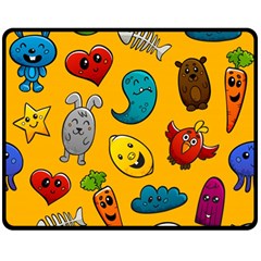Graffiti Characters Seamless Ornament Double Sided Fleece Blanket (medium) by Pakemis