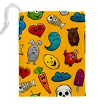 Graffiti Characters Seamless Ornament Drawstring Pouch (5XL) Back