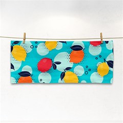 Pop Art Style Citrus Seamless Pattern Hand Towel by Pakemis
